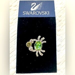 New Swarovski  Crab Brooch Pin